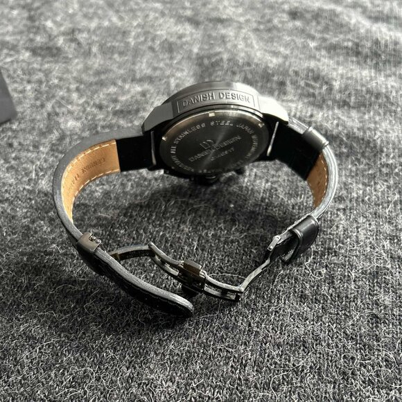 Danish Design Black Steel Oversized Chronograph Watch with Case – Men / Unisex - Picture 4 of 5